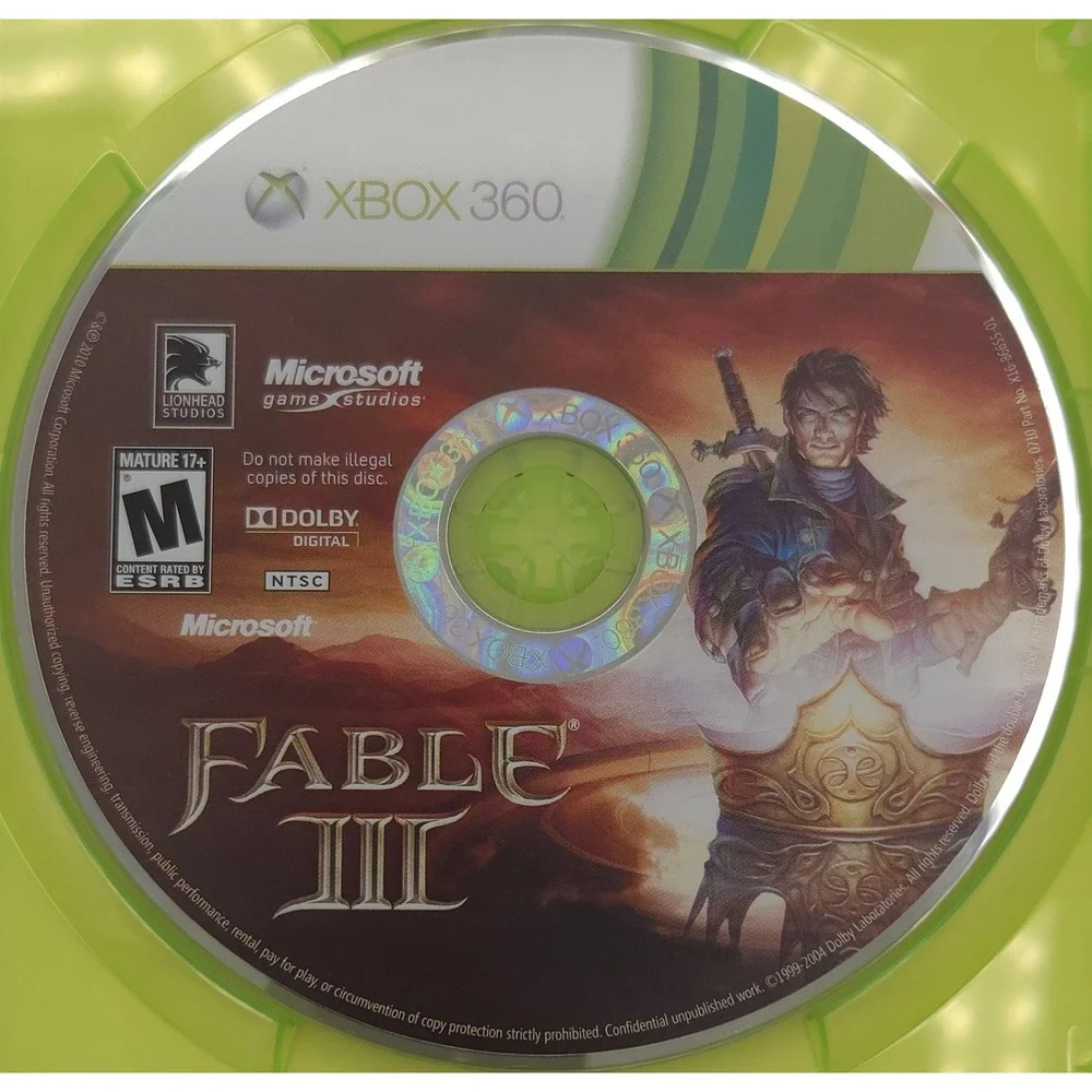 Fable III 3 - Xbox 360 - CIB w/ Manual and Insert - Not For Resale NFR